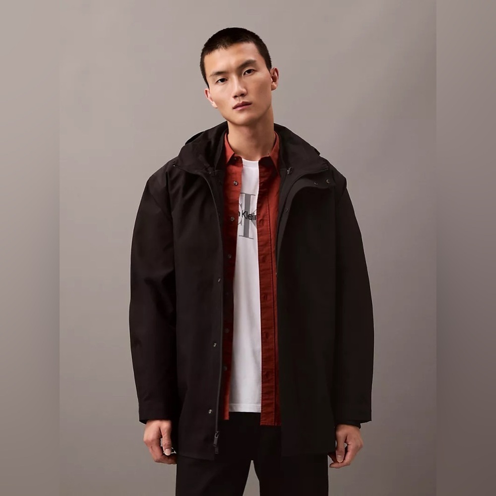 Calvin Klein Men’s extra large XL 3-in-1 Mid Length Jacket black brown ex cond